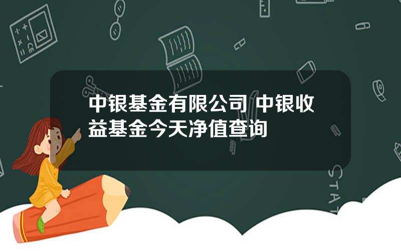 中银基金有限公司 中银收益基金今天净值查询